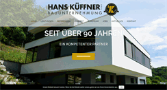 Desktop Screenshot of kueffner-bau.de